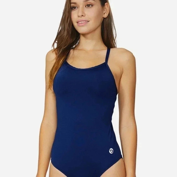 BALEAF Women's Sz.  32 XS 1 Piece Athletic Swimsuit Blue Adjustable Strap UPF50+ - Picture 2 of 10